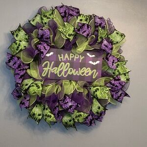Happy Halloween Wreath 24 inch round door wreath